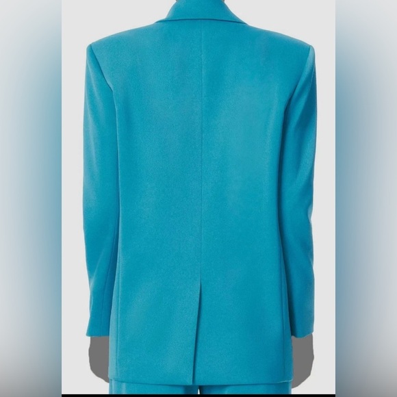 Alice + Olivia Women's Blue Shan Solid Oversized Blazer Jacket Coat Size 0 - Picture 2 of 6